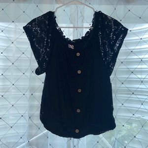 black lace top
